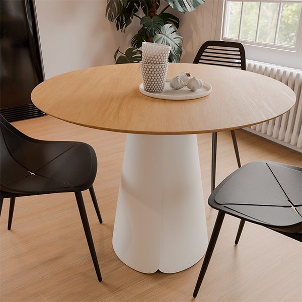 Mesa Daisy madera fija 100cm.