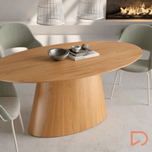 Mesa Namib ovalada madera fija