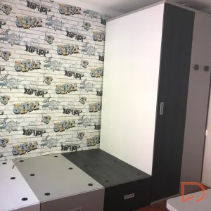 Dormitorio Juvenil con armario block vestidor