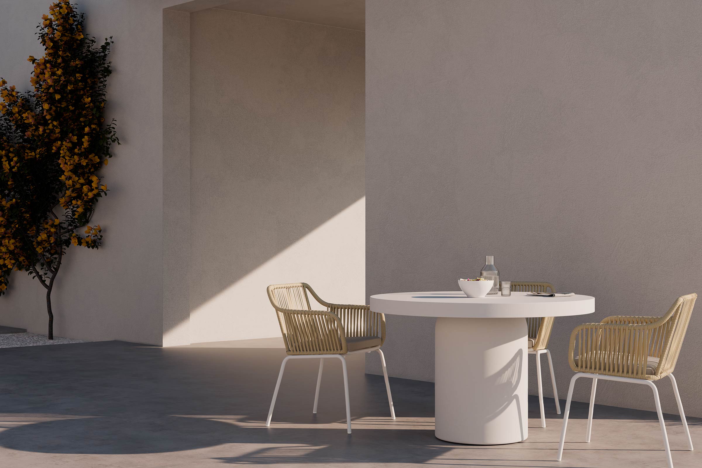 Mesa Thelma cemento - Imagen 2