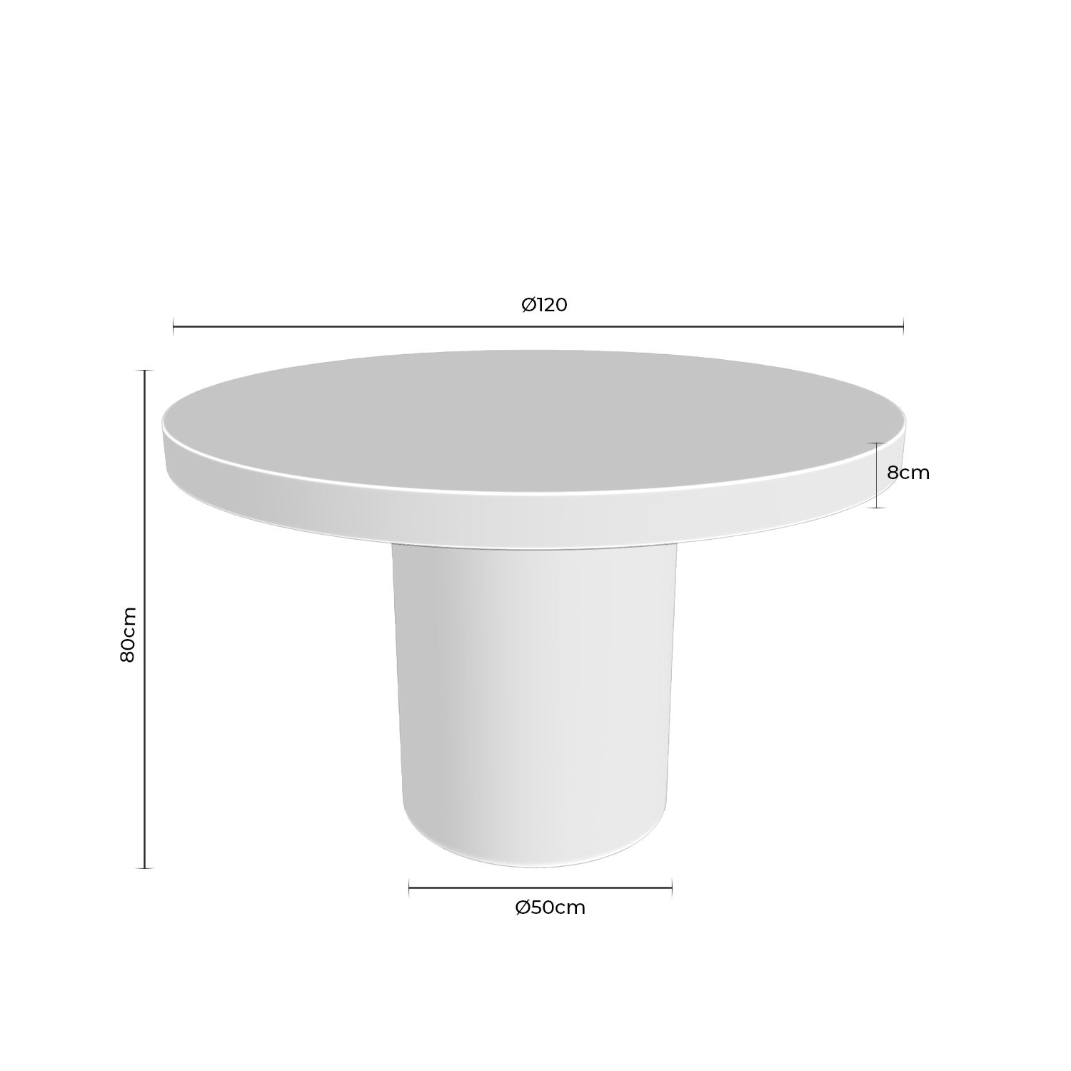 Mesa Thelma cemento - Imagen 9