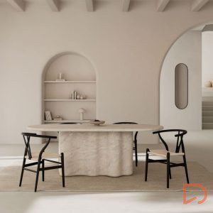 Mesa Lorraine microcemento fija