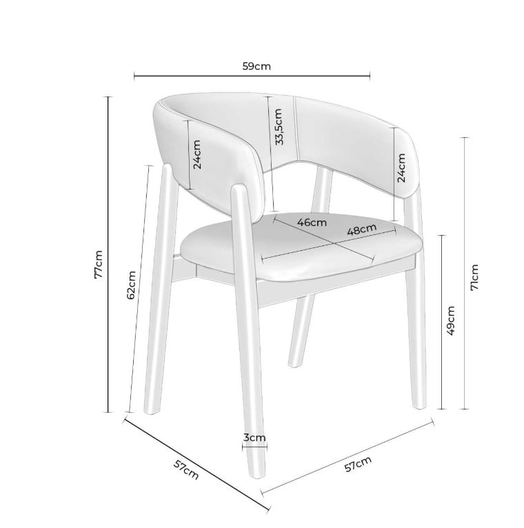 Silla Yvanna con brazos - Imagen 16