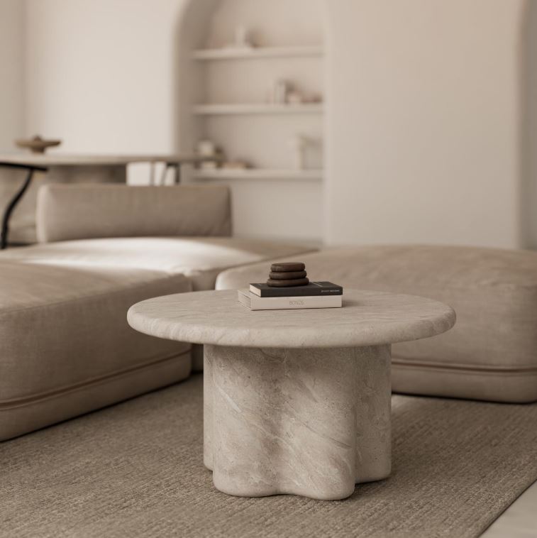 Mesa centro Luigi microcemento