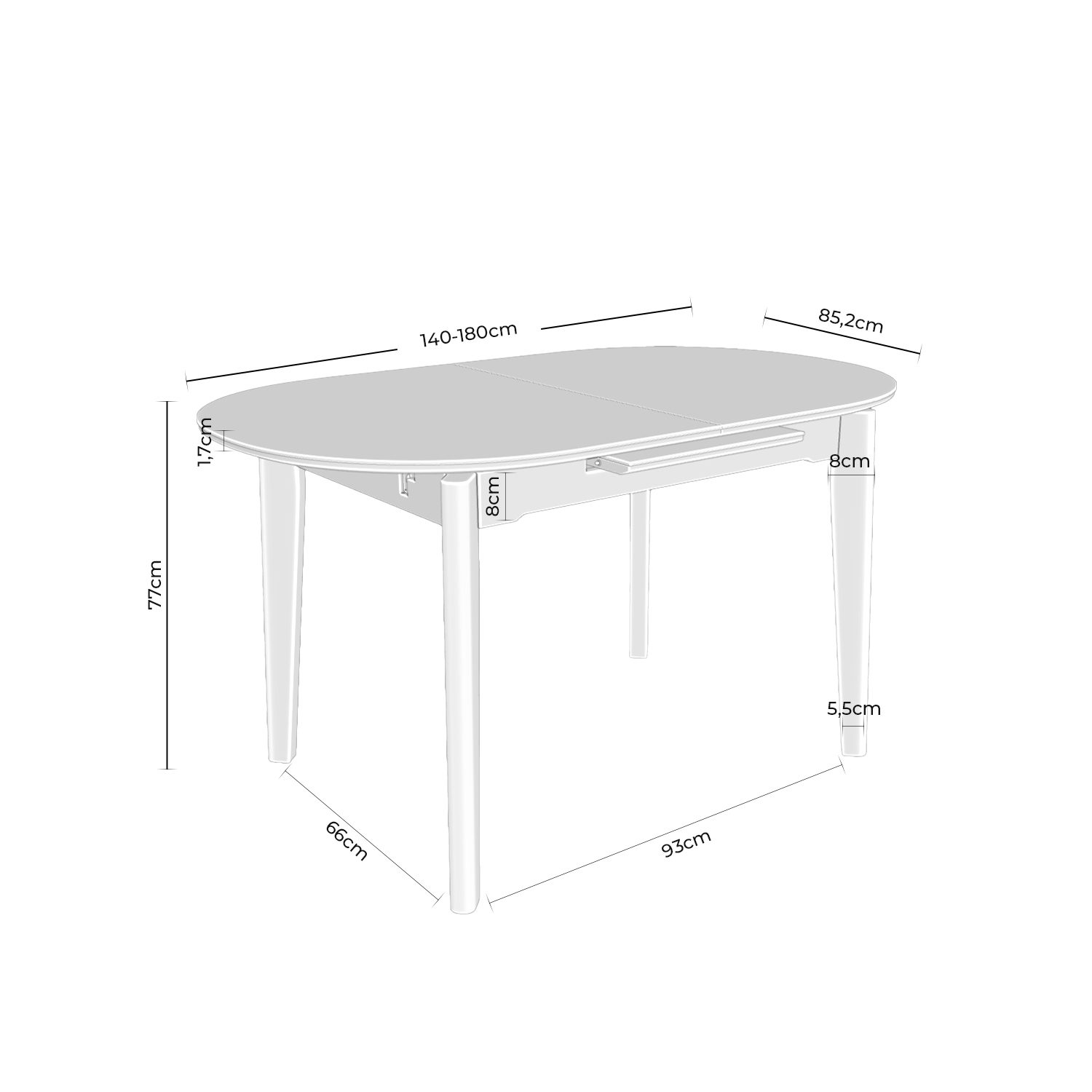 Mesa Velma Extensible 140cm - Imagen 7
