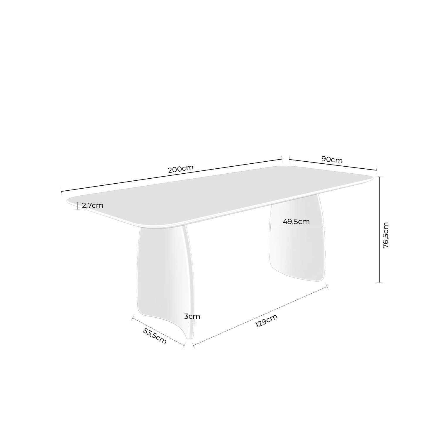 Mesa Kimberly madera fija - Imagen 11